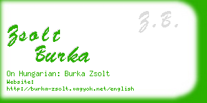 zsolt burka business card